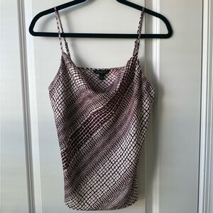 Banana Republic Snake Print Cami in Dark Red and White